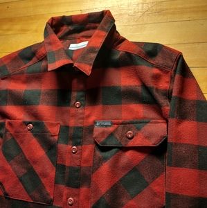 Columbia lumberjack style high quality tissue button up long sleeve shirt
